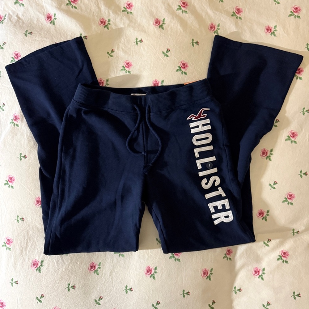 y2k Hollister Navy Blue Straight Leg Sweatpants